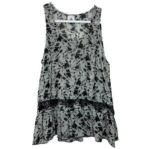 Cabi Everything Tops | Floral and Lace Sleeveless Shirt | Women's Size S Cami